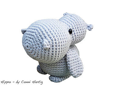 FreE-Book Nilpferd Amigurumi Hippo Anleitung gratis - Häkeln