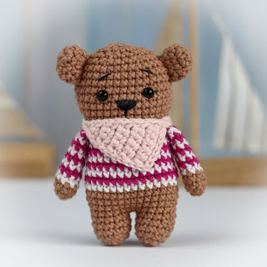 Häkelanleitung Schlüsselanhänger Teddy "Mini-Scholle"