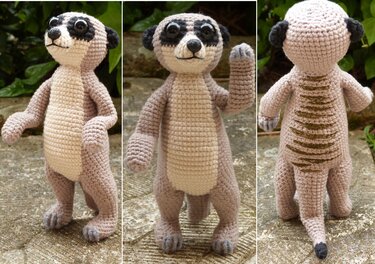 Evi Meerkat, crochet pattern for left-handers