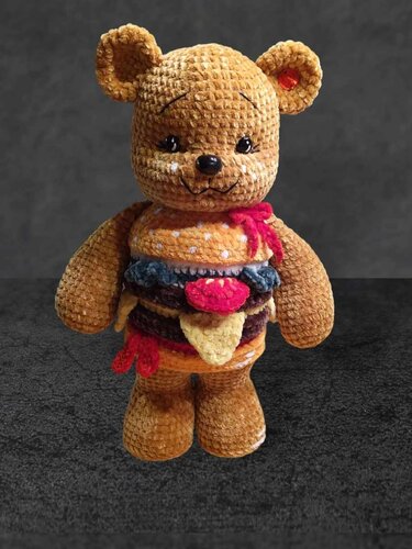 Häkelanleitung / Amigurumi / Burger ~ Bär