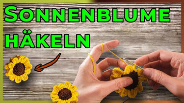 Sonnenblume häkeln - kostenlose Anleitung