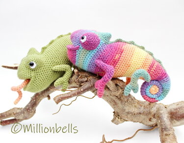 Chameleon Amigurumi Animal Toy Jungle Reptile - Crochet