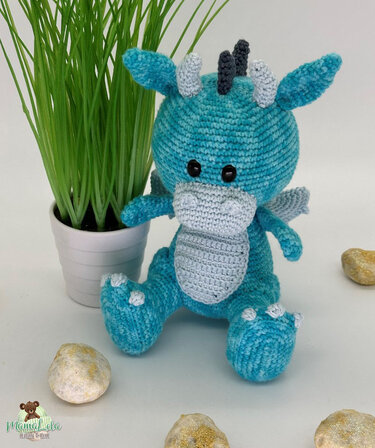 Kuschel Drache, mini - Häkelanleitung