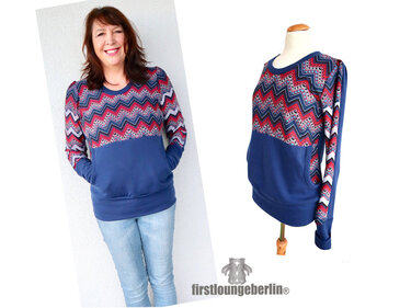 Xia Sweater 2.0 Kragen-Hoodie mit Bauchtasche, Daumenstulpen & Puffärmeln einfach nähen - Bild 3