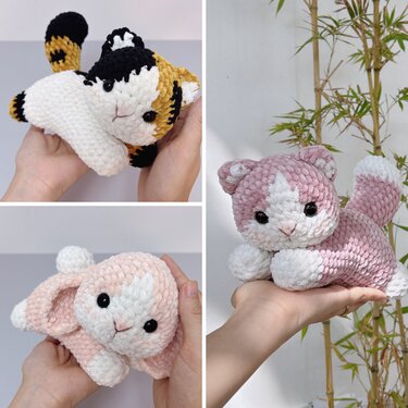 Crochet cat and bunny Pattern bundle 3 in 1: Sweetie Fluffy