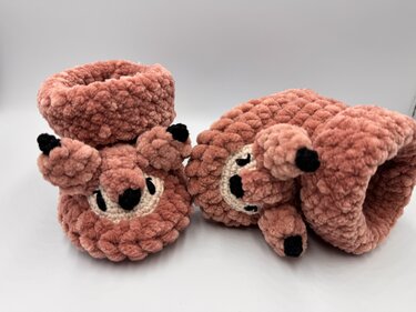 Häkelanleitung - Babyschuhe / Babystiefel Fuchs