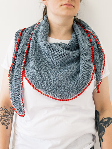 Tunisian Crochet Pattern Crescent Shawl "Maine"