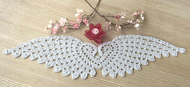 Tischläufer & Tuch & Gardine Engelsflügel mit Herz - Häkeln