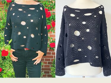 Zorra – der Lochpullover – Häkelanleitung oder Strickanleitung