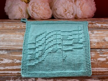 Knitting Pattern Dishcloth / Washcloth "Love for Music" - easy
