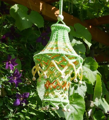 Häkelanleitung bunter Lampion