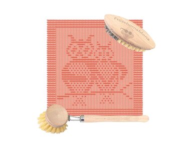 Deckchen Spültuch „ Eulenliebe “ einfach Eulen stricken Strickanleitung