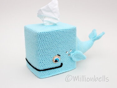 Whale Tissue Box Cover Crochet Pattern Animal Home Decor Tissue Topper