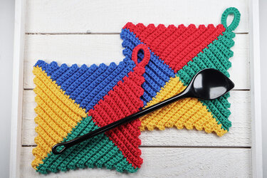 Häkelanleitung Clara: Spültuch, Topflappen, Waschlappen