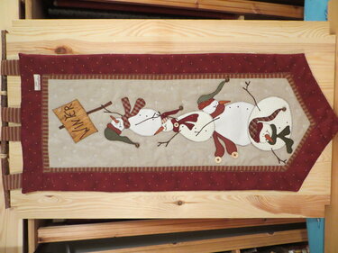 Wandquilt "Winter" ca. 36 x 85 cm - Nähen