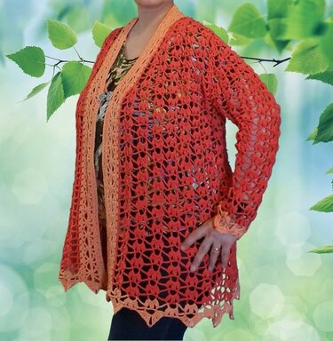 Cardigan Häkel Jacke  "Diva"