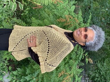 Crochet Granny Square Top Blouse, multiple sizes, easy crochet pattern