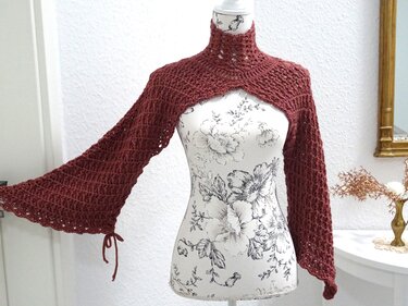 2in1 Tunika u. Ärmelschal "Frühlingszauber" - Häkeln