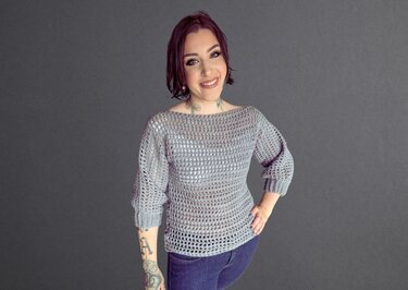 Häkelanleitung Netzpulli "BASIC"