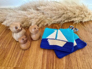 Sail Pot Holders, Crochet Pattern