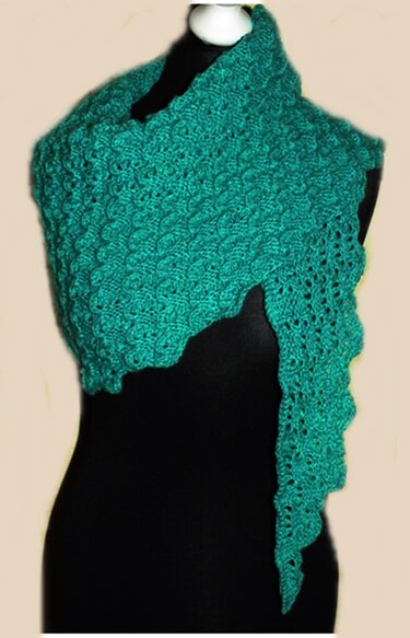 Strickanleitung Dreieckstuch Gnomilaya Reliefmuster - Bild 2