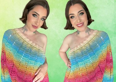 Häkelanleitung Poncho "COLORDANCE"