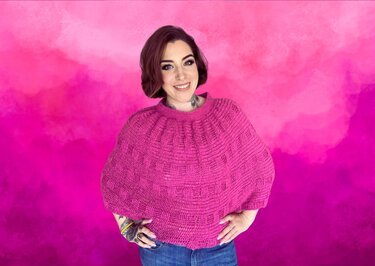 Häkelanleitung Poncho "HIMBEERE"