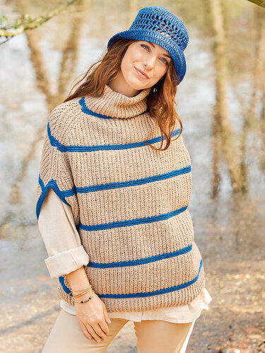 Oversize-Pullunder mit Streifen