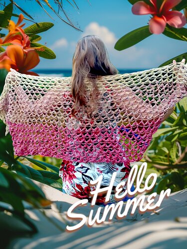 Häkelanleitung: Pareo und Schultertuch 2 in 1 "Hüftgold"