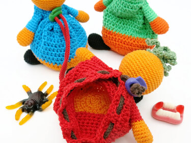 Drawstring Bag - Pumpkin - Crochet Pattern