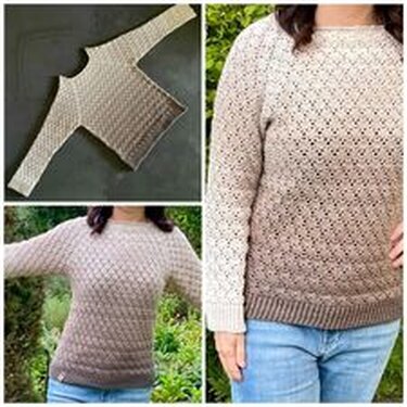 crochet pattern sweater "Diana", raglan style, all sizes
