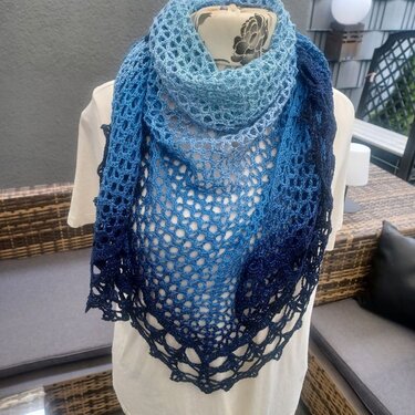 Dreiecktuch  " Principessa"  kostenlos  sehr schöne Farben - Häkeln