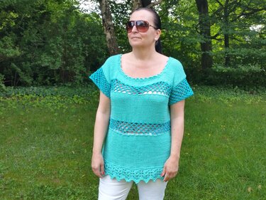 Häkelanleitung/Strickanleitung Netzshirt für alle Größen Summer Kollektion No.7