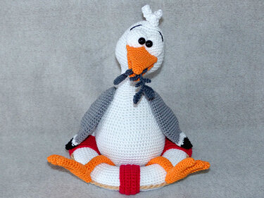 Häkelanleitung Finn die lustige Möwe