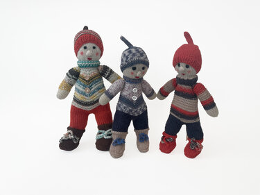 Knuddelpüppchen aus Resten - Strickanleitung - Stricken