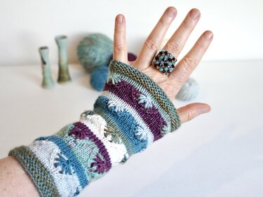 Wrist Warmers "Happy Scrappy", Knitting Pattern, Size S - L