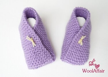 Strickanleitung  - Babyschuhe stricken - Origami - No.71