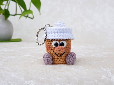 Häkelanleitung, Anhänger Coffee-to-Go Becher  / Ideal für Wollreste!