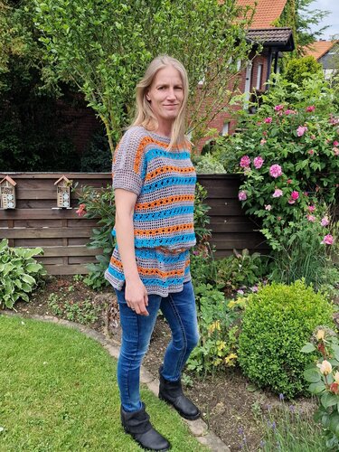 Häkelanleitung Crop Pullover, Tunika, Pullover La Ruda kein RVO alle Größen