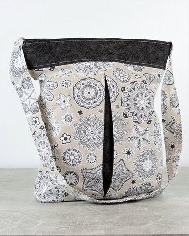 Lizzy – Tasche mit farbiger Blende, Kellerfalte & Reißverschluss + Video - Nähen