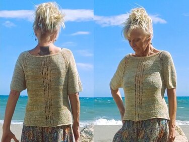 Oberteil "Lucia", Sommer-Shirt RVO stricken, alle Größen