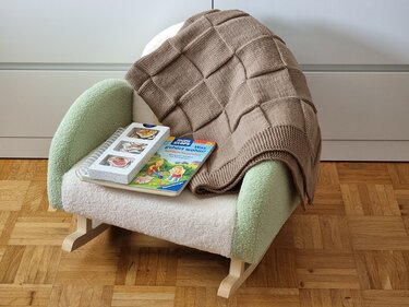 „Quadratischer Kuscheltraum“  Baby-, Kinderdecke stricken PDF-Anleitung