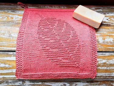 Knitting pattern Set of 2 dishcloths "Autumn leaves" - easy