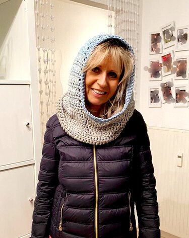 Hoodie Schal Häkelanleitung - Bild 3