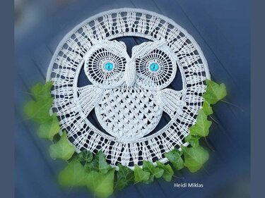 H&auml;kelanleitung Traumf&auml;nger Eule / Dreamcatcher / Mandala / Fensterbild - Bild 12