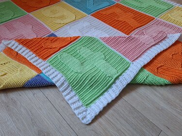 Häkelanleitung Krabbeldecke, Spieldecke, Tagesdecke Tsar