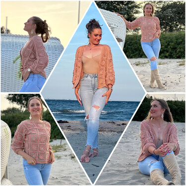 Häkelanleitung 2in1 Granny-Häkeljacke/Häkelpulli