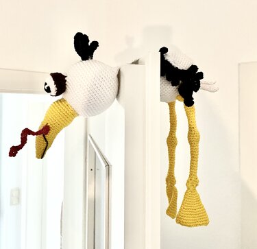 Häkelanleitung Türstopper Vogel