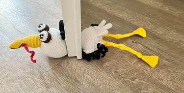 Häkelanleitung Türstopper Vogel