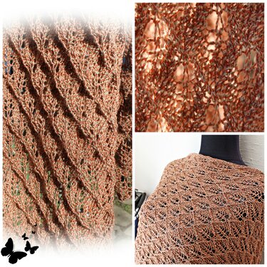 Flammenstola, Lace-Anleitung, Strickanleitung, Lacemuster
